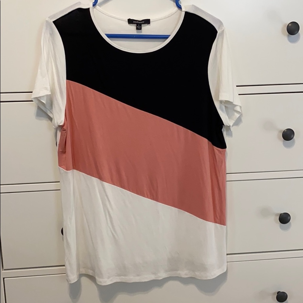 Three colored stripped t-shirt